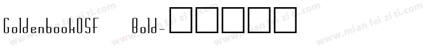 GoldenbookOSF Bold字体转换
